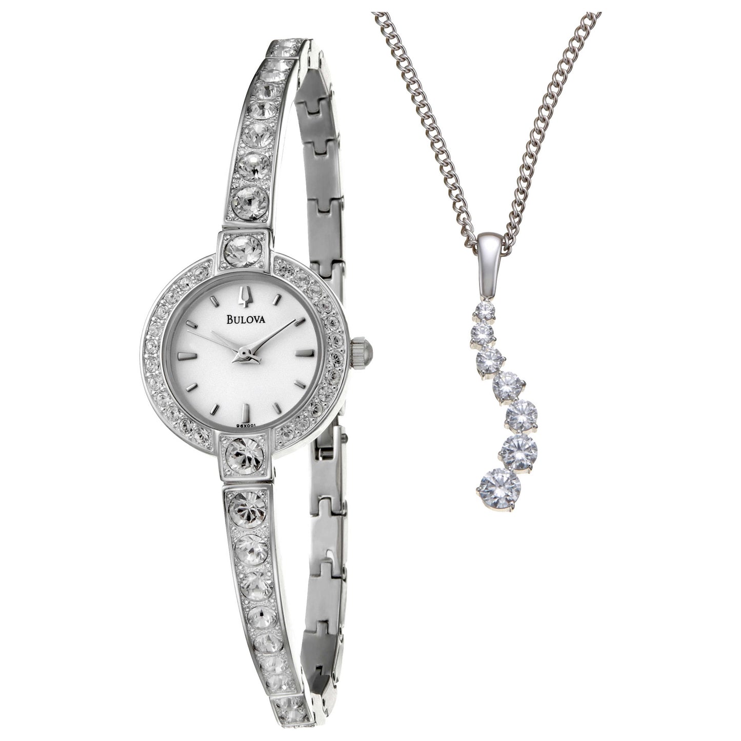 Front view of Bulova Crystal Women's Quartz Watch 96X001