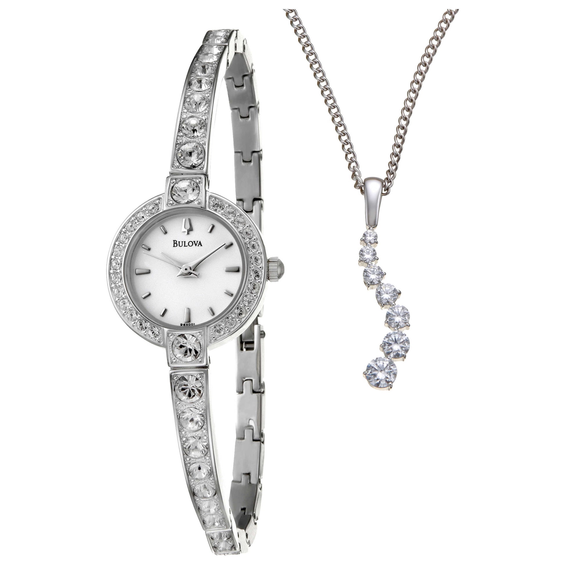 Front view of Bulova Crystal Women's Quartz Watch 96X001