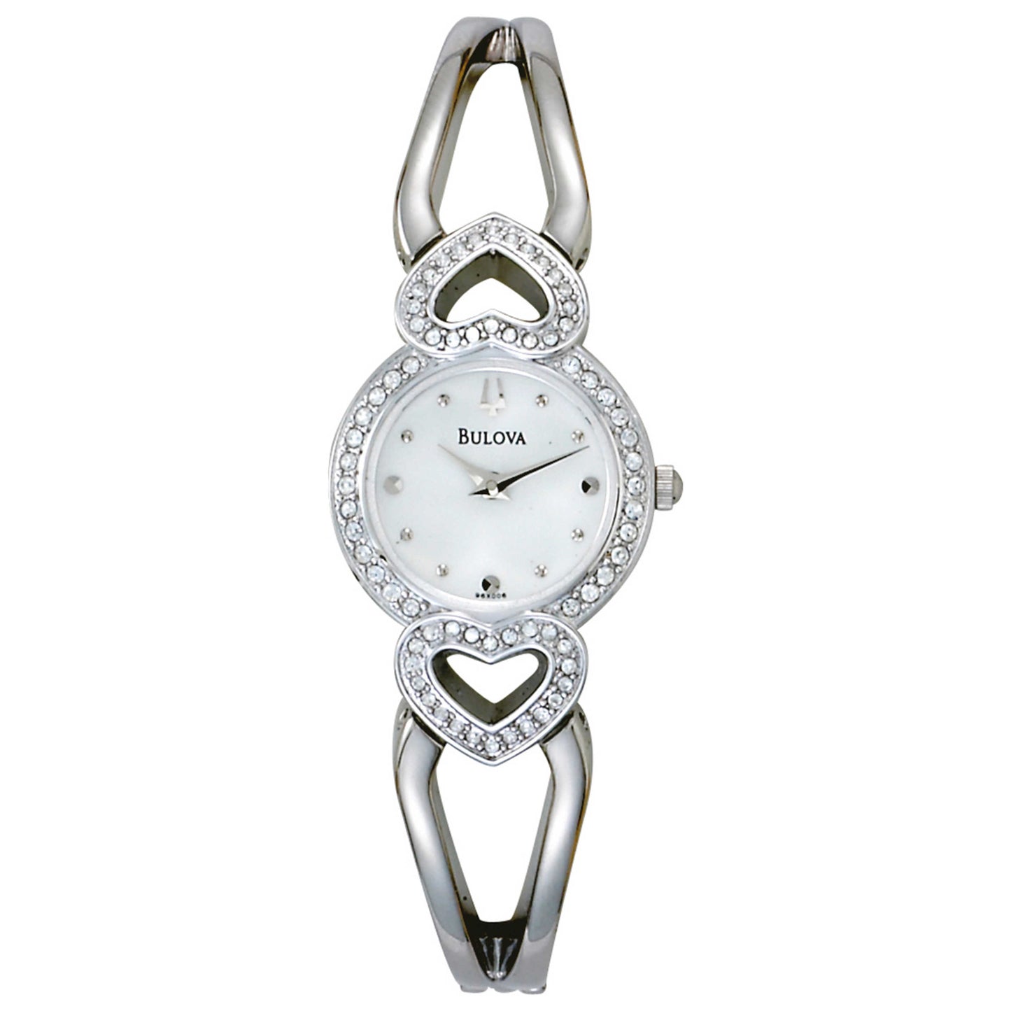 Front view of Bulova Crystal Women's Japanese Quartz (Battery-Powered) Watch 96X006