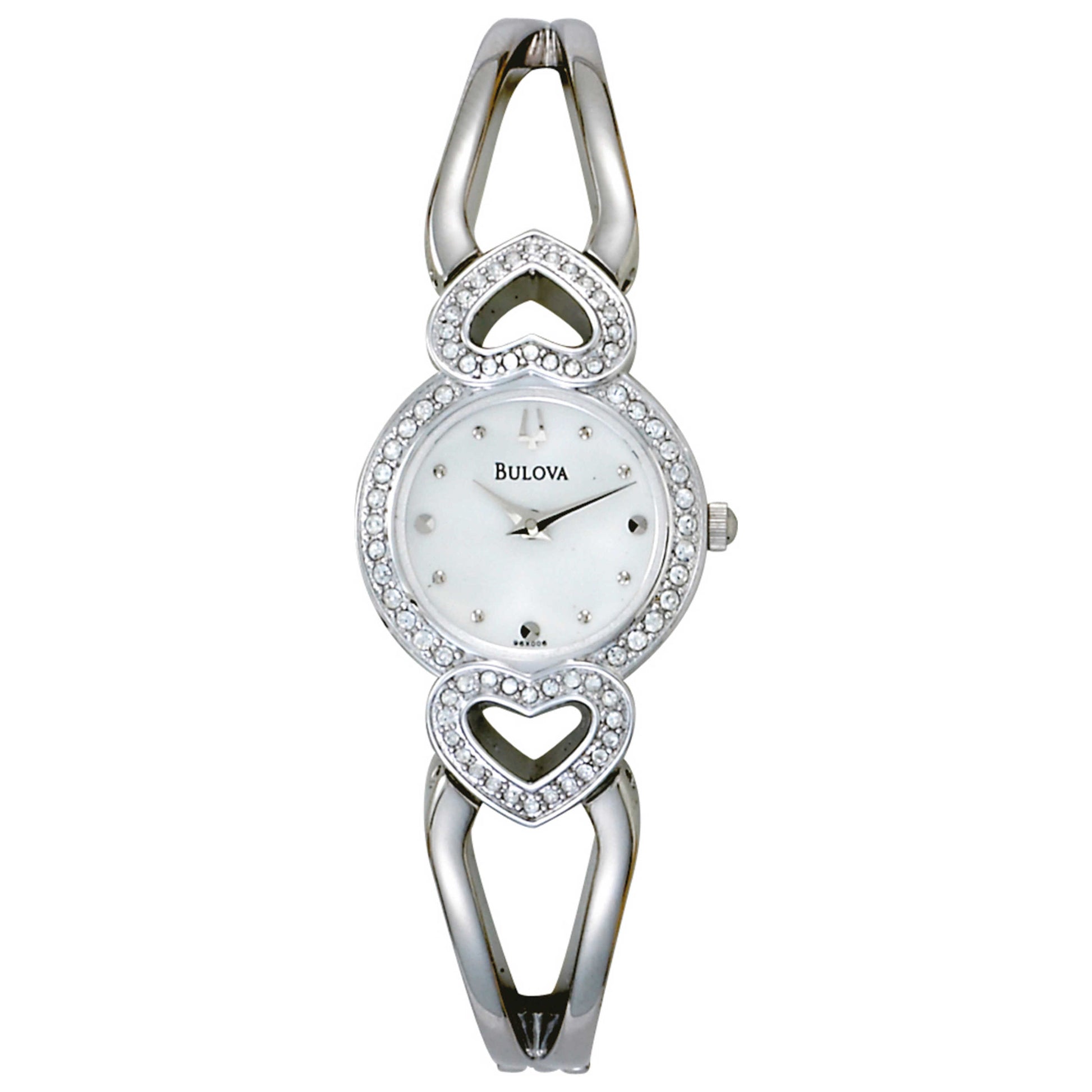 Front view of Bulova Crystal Women's Japanese Quartz (Battery-Powered) Watch 96X006