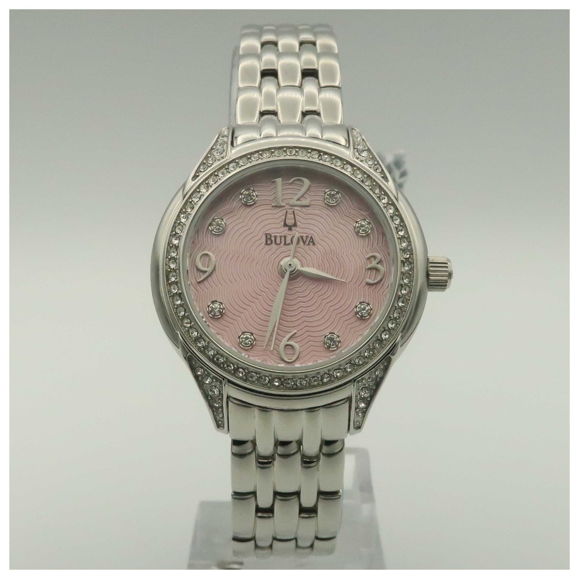 Front view of Bulova Crystal Women's Japanese Quartz (Battery-Powered) Watch 96X124-SDV