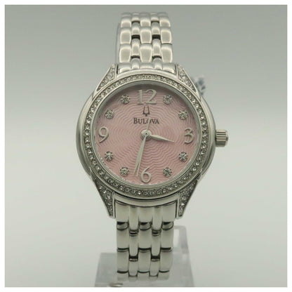 Front view of Bulova Crystal Women's Japanese Quartz (Battery-Powered) Watch 96X124-SDV
