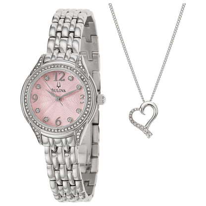 Front view of Bulova Crystal Women's Japanese Quartz (Battery-Powered) Watch 96X124