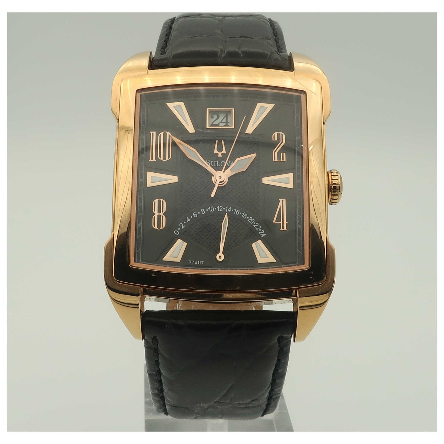 Front view of Bulova Adventurer Men's Japanese Quartz (Battery-Powered) Watch 97B117-PO