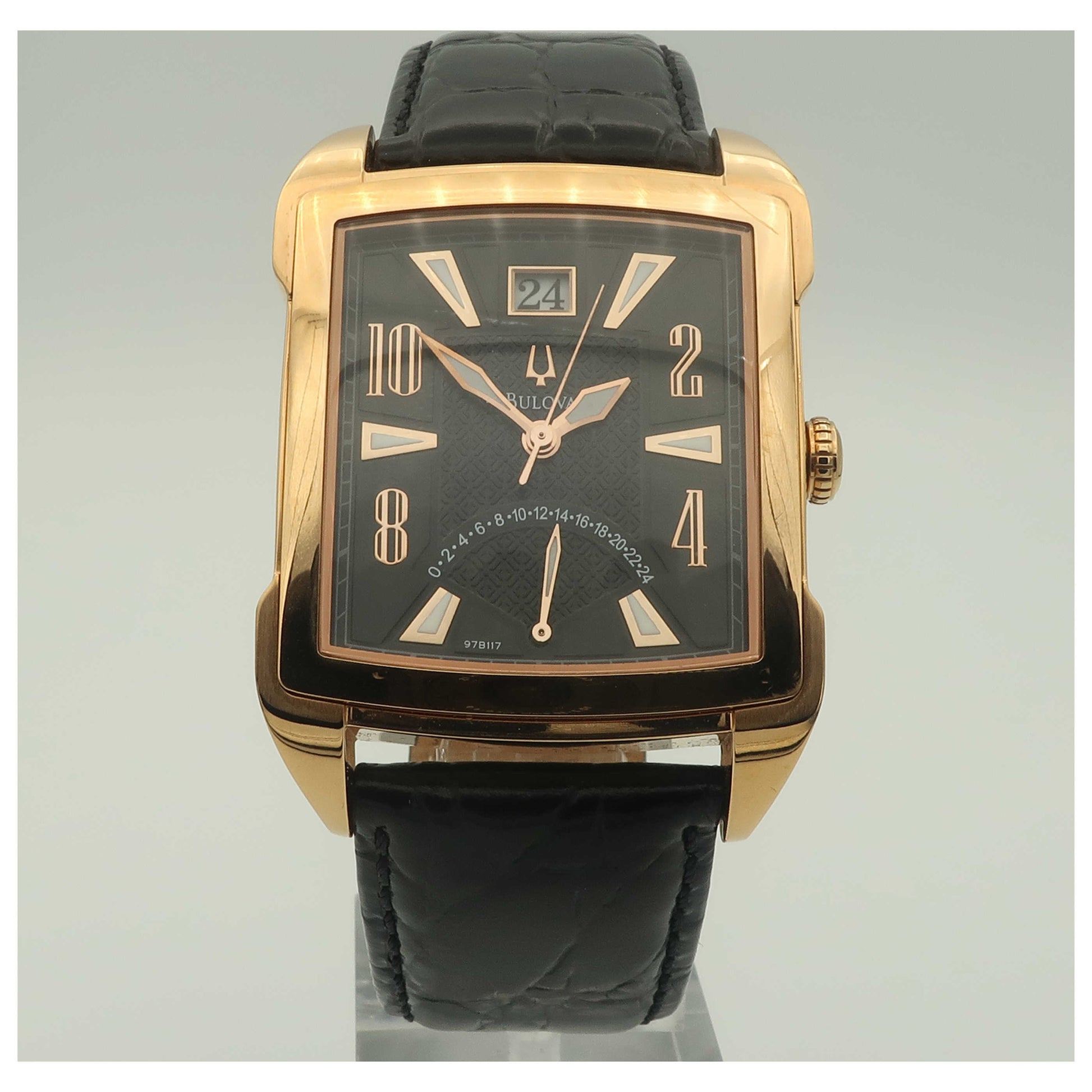 Front view of Bulova Adventurer Men's Japanese Quartz (Battery-Powered) Watch 97B117-PO