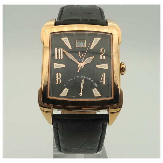 Front view of Bulova Adventurer Men's Japanese Quartz (Battery-Powered) Watch 97B117-PO