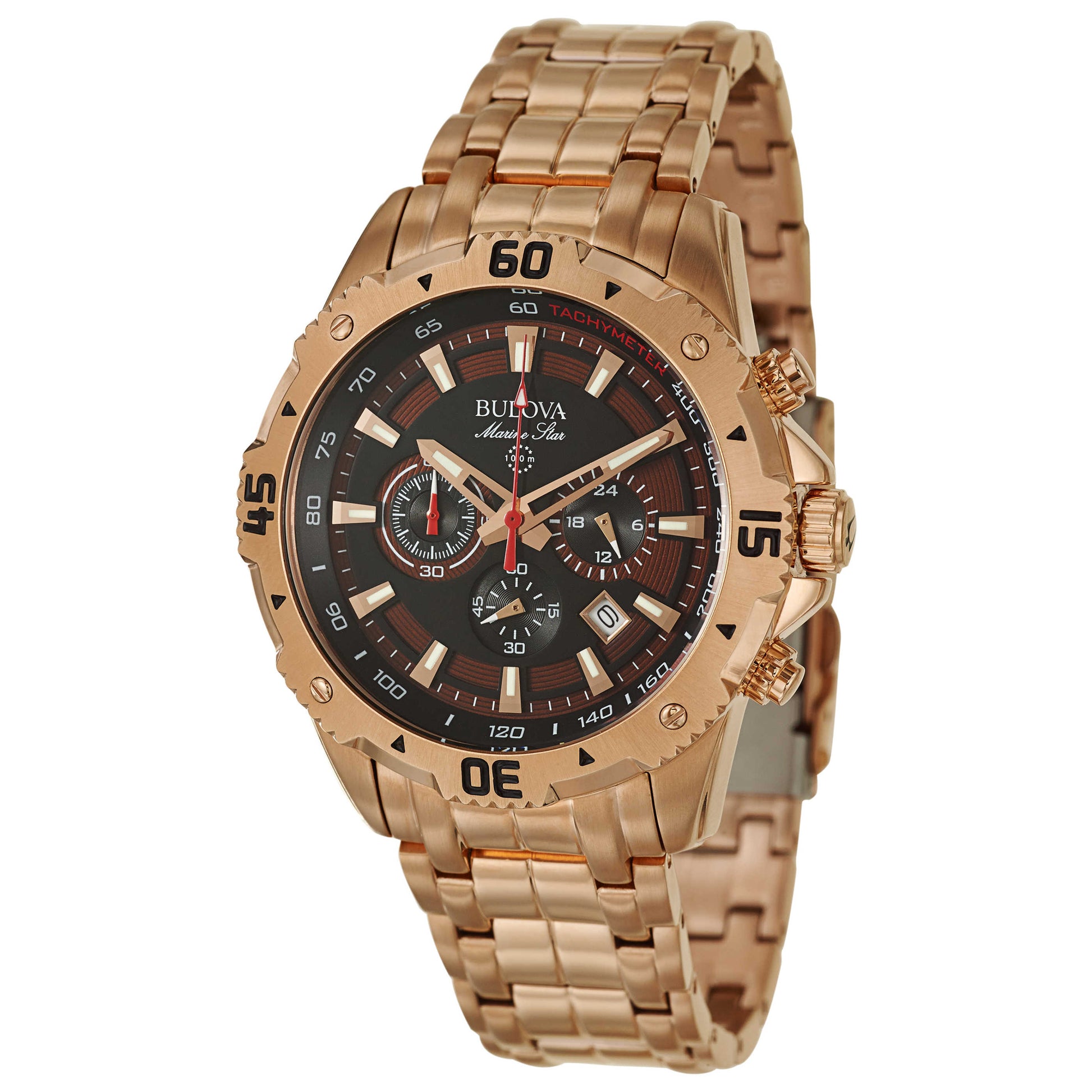 Front view of Bulova Marine Star Men's Japanese Quartz (Battery-Powered) Watch 97B121