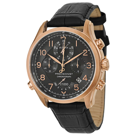 Front view of Bulova Precisionist Men's Japanese Quartz (Battery-Powered) Watch 97B122