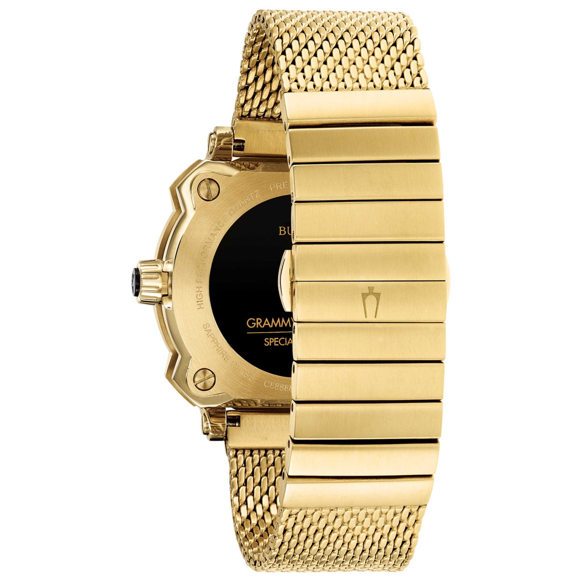 Back view of Bulova Precisionist Men's Quartz Watch 97B163