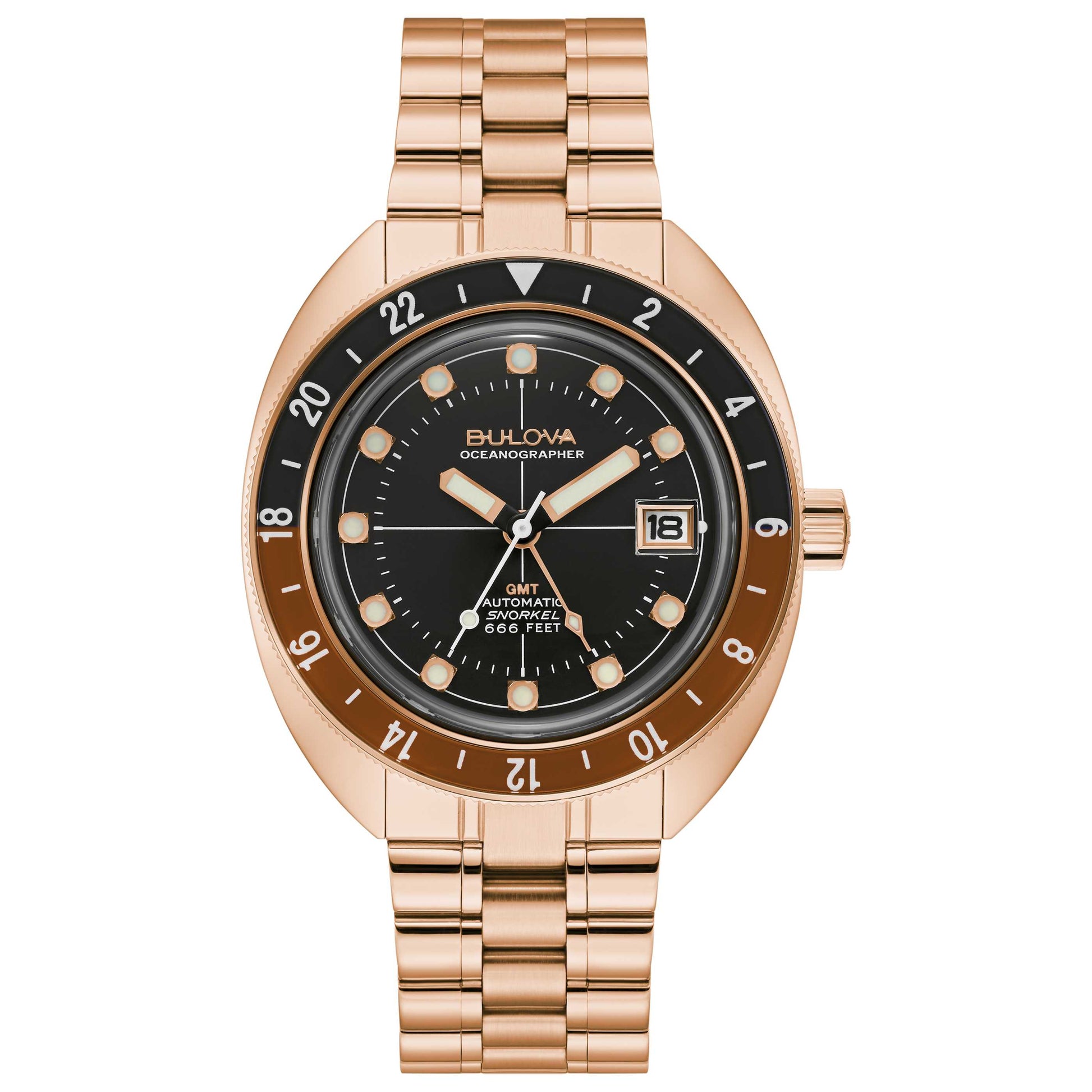 Front view of Bulova Oceanographer Men's Automatic Watch 97B215
