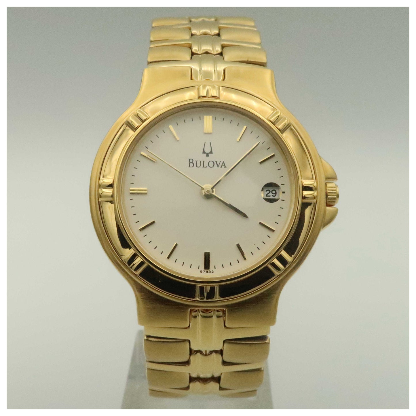 Front view of Bulova Bracelet Men's Quartz Watch 97B32-SD