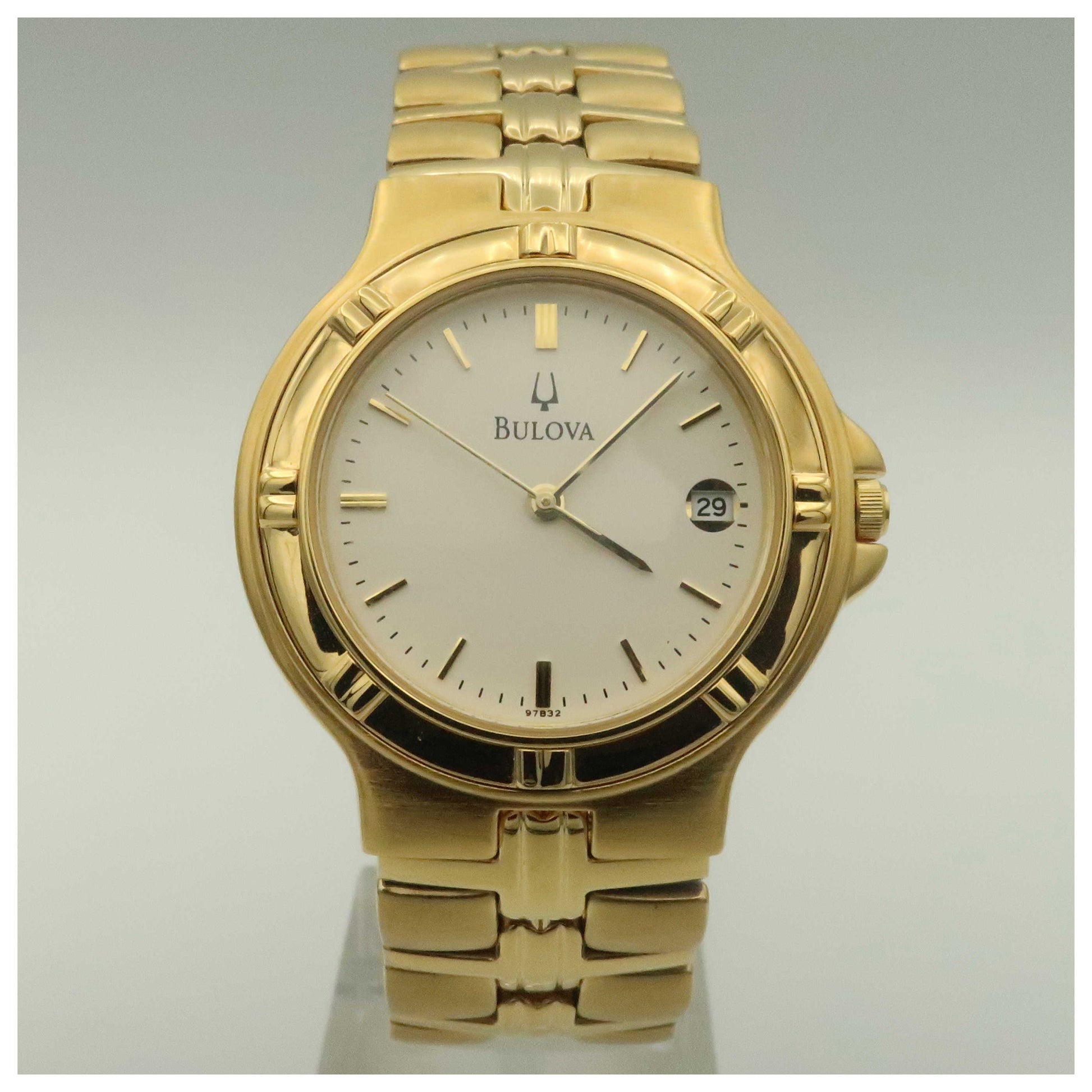 Front view of Bulova Bracelet Men's Quartz Watch 97B32-SD