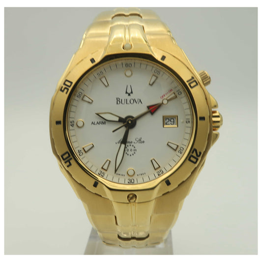 Front view of Bulova Marine Star Men's Quartz Watch 97B50-PO