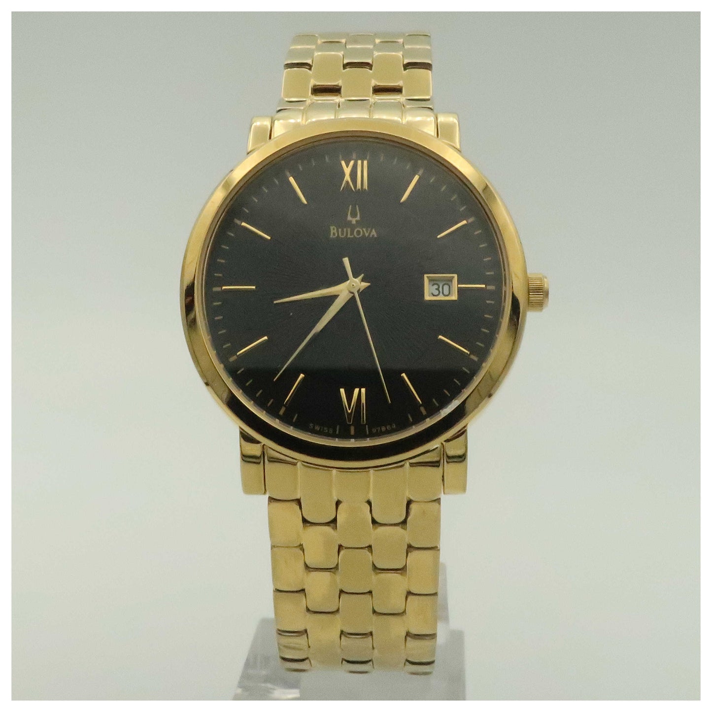 Front view of Bulova Dress Men's Quartz Watch 97B64-PO2