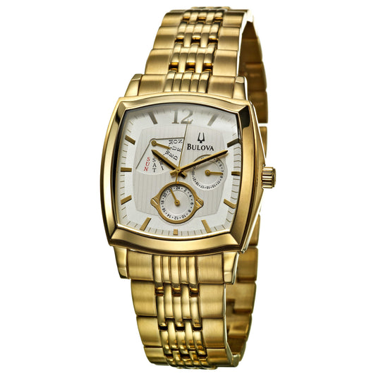 Front view of Bulova Bracelet Men's Swiss Quartz (Battery-Powered) Watch 97C001