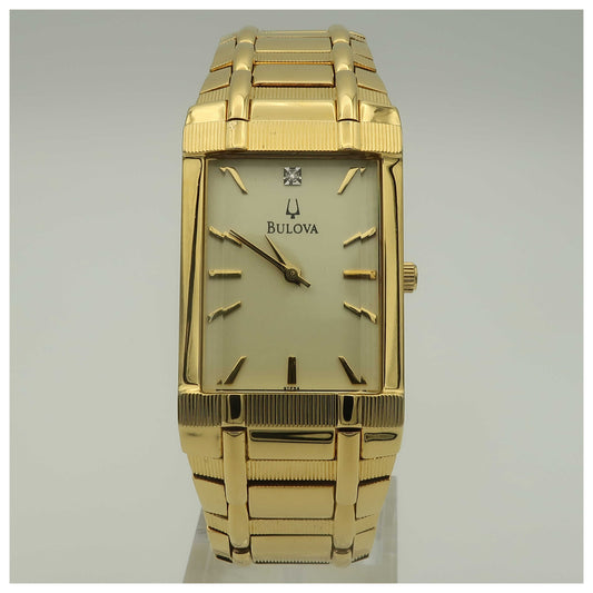 Front view of Bulova Dress Men's Quartz Watch 97C28-PO