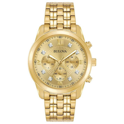 Front view of Bulova Diamond Accent Men's Quartz Watch 97D114