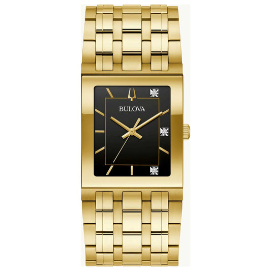 Front view of Bulova Quadra Men's Quartz Watch 97D132