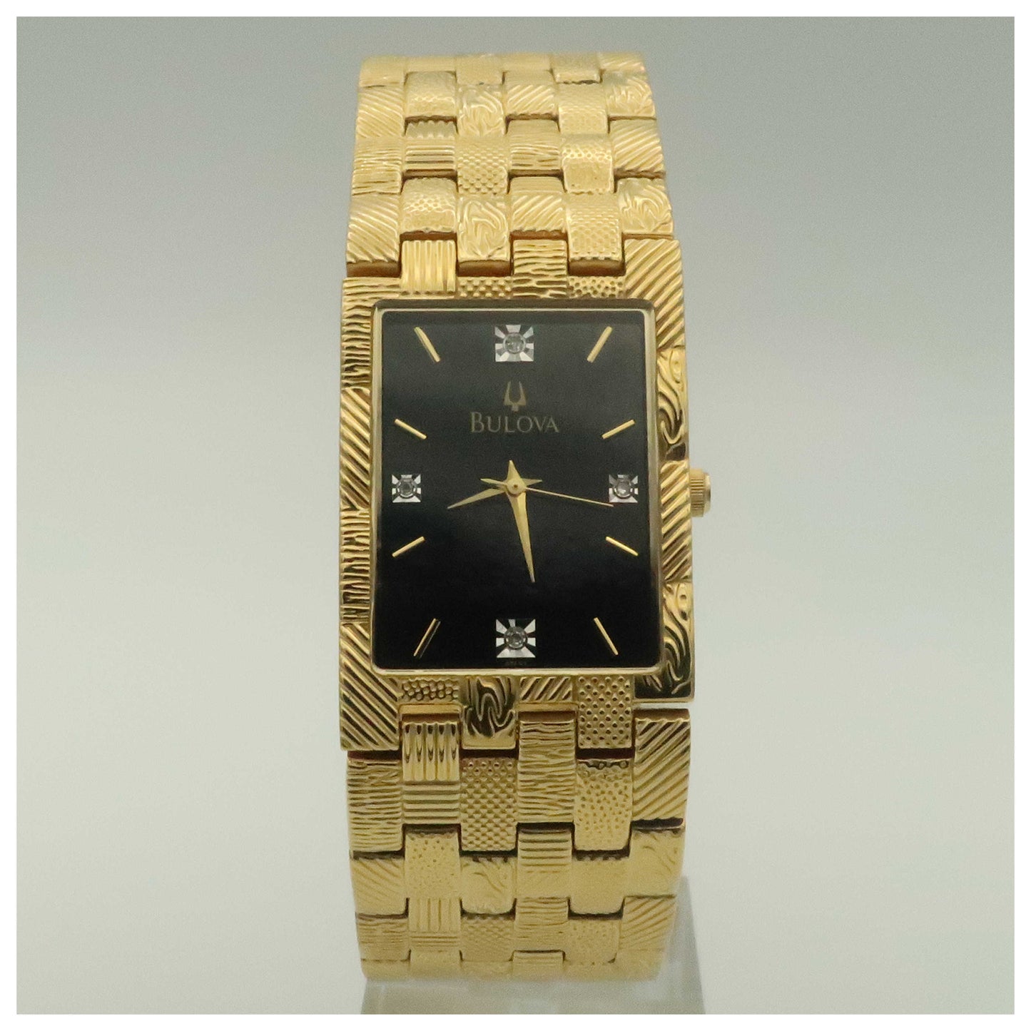 Front view of Bulova Bracelet Men's Quartz Watch 97F53-PO