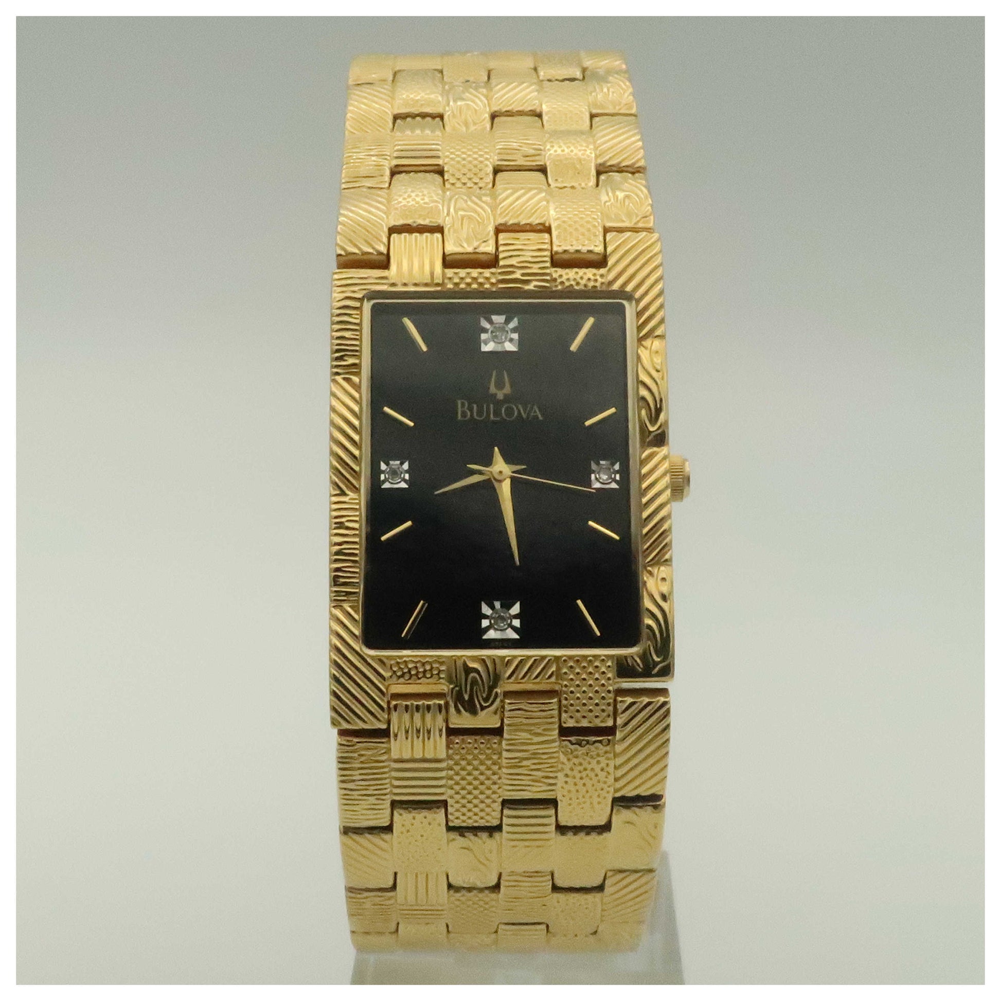 Front view of Bulova Bracelet Men's Quartz Watch 97F53-PO