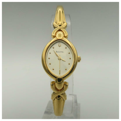 Front view of Bulova Bangle Women's Quartz Watch 97L107-PO