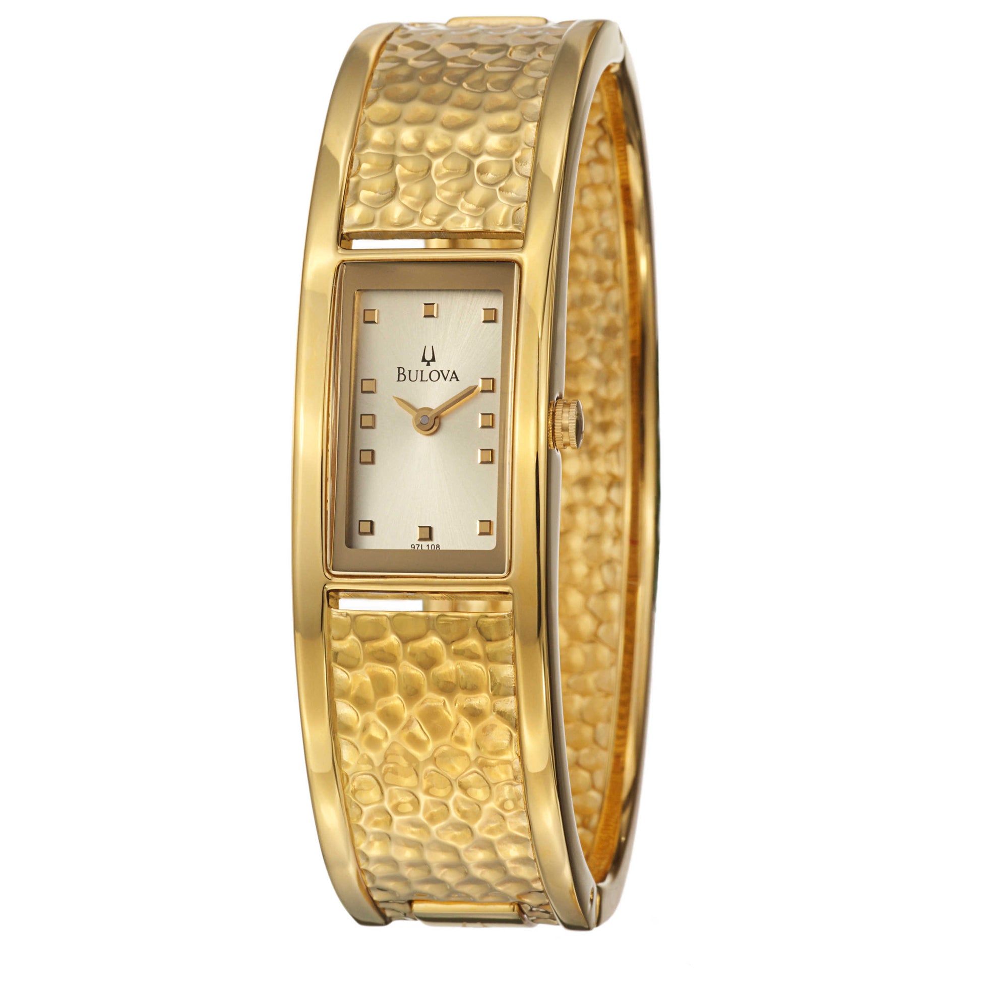 Front view of Bulova Bangle Women's Quartz Watch 97L108