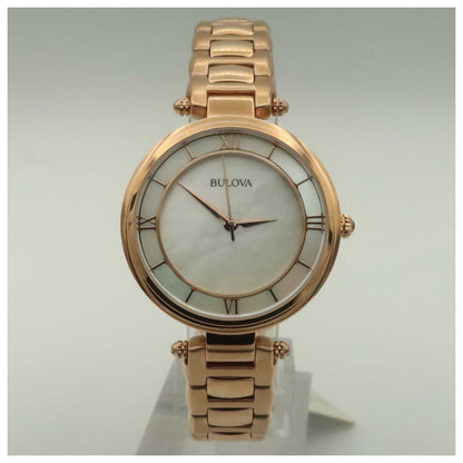 Front view of Bulova Classic Women's Japanese Quartz (Battery-Powered) Watch 97L124-PO
