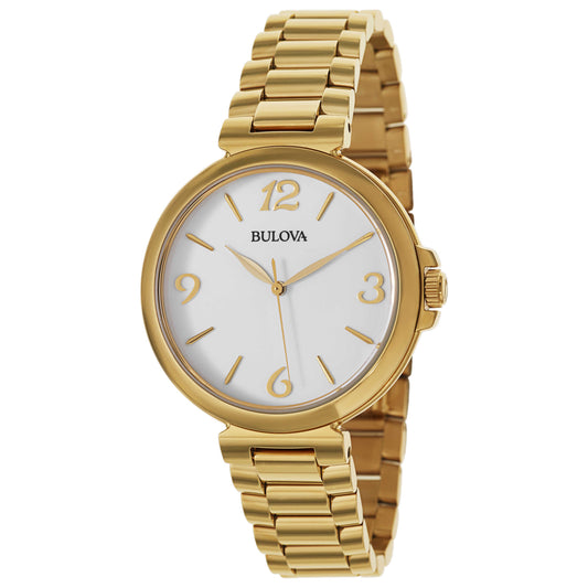 Front view of Bulova Classic Women's Japanese Quartz (Battery-Powered) Watch 97L139