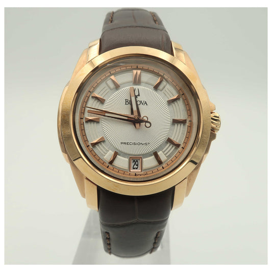 Front view of Bulova Precisionist Women's Japanese Quartz (Battery-Powered) Watch 97M104-PO