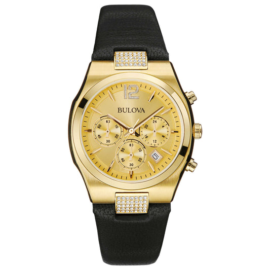 Front view of Bulova Crystal Women's Quartz Watch 97M107