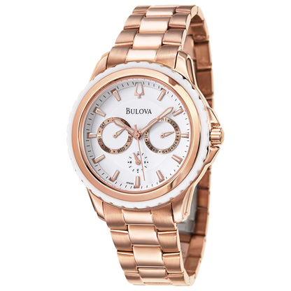 Front view of Bulova Marine Star Women's Japanese Quartz (Battery-Powered) Watch 97N105