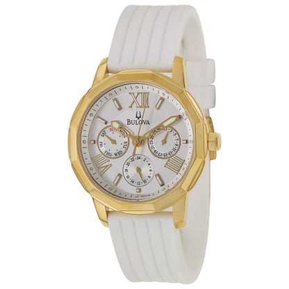Front view of Bulova Strap Women's Japanese Quartz (Battery-Powered) Watch 97N108