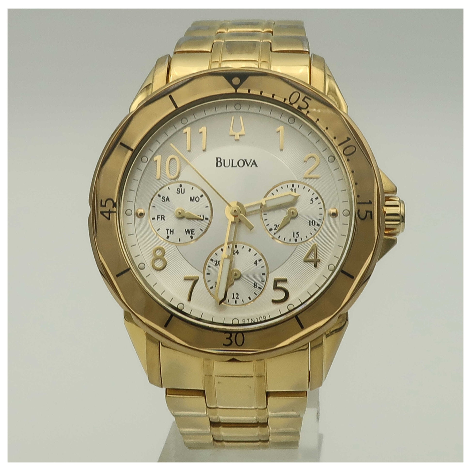 Front view of Bulova Bracelet Women's Japanese Quartz (Battery-Powered) Watch 97N109-PO