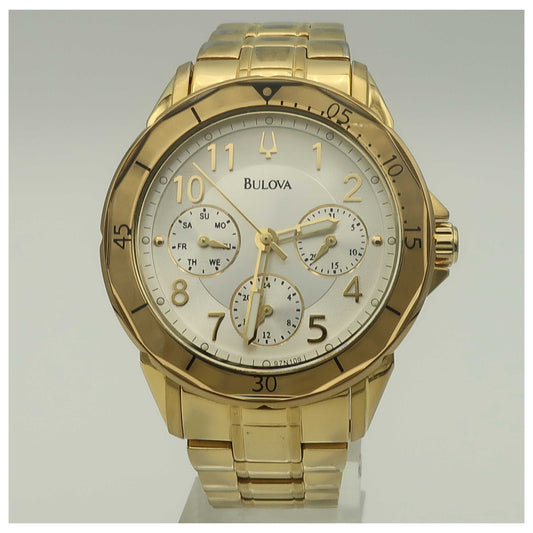 Front view of Bulova Bracelet Women's Japanese Quartz (Battery-Powered) Watch 97N109-PO