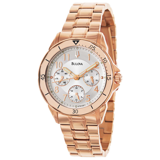Front view of Bulova Bracelet Women's Japanese Quartz (Battery-Powered) Watch 97N110