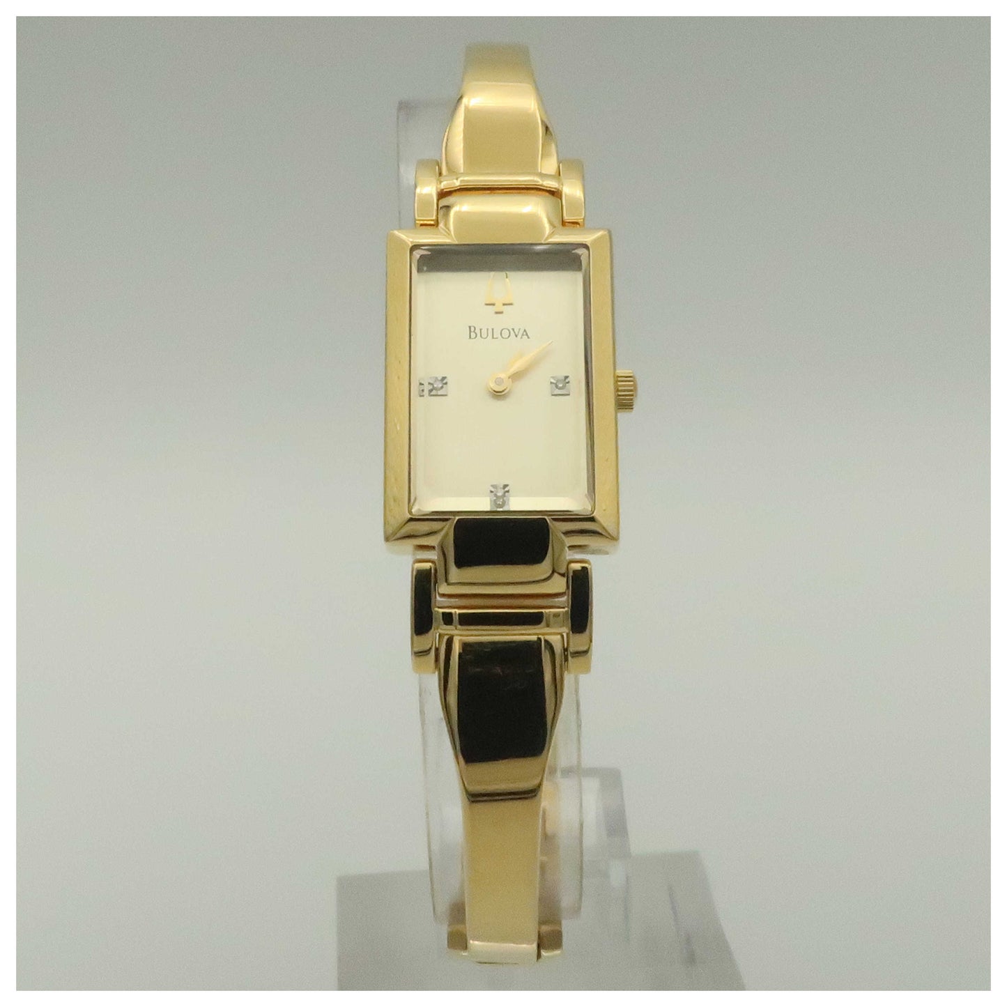 Front view of Bulova Diamonds Women's Quartz Watch 97P104-PO