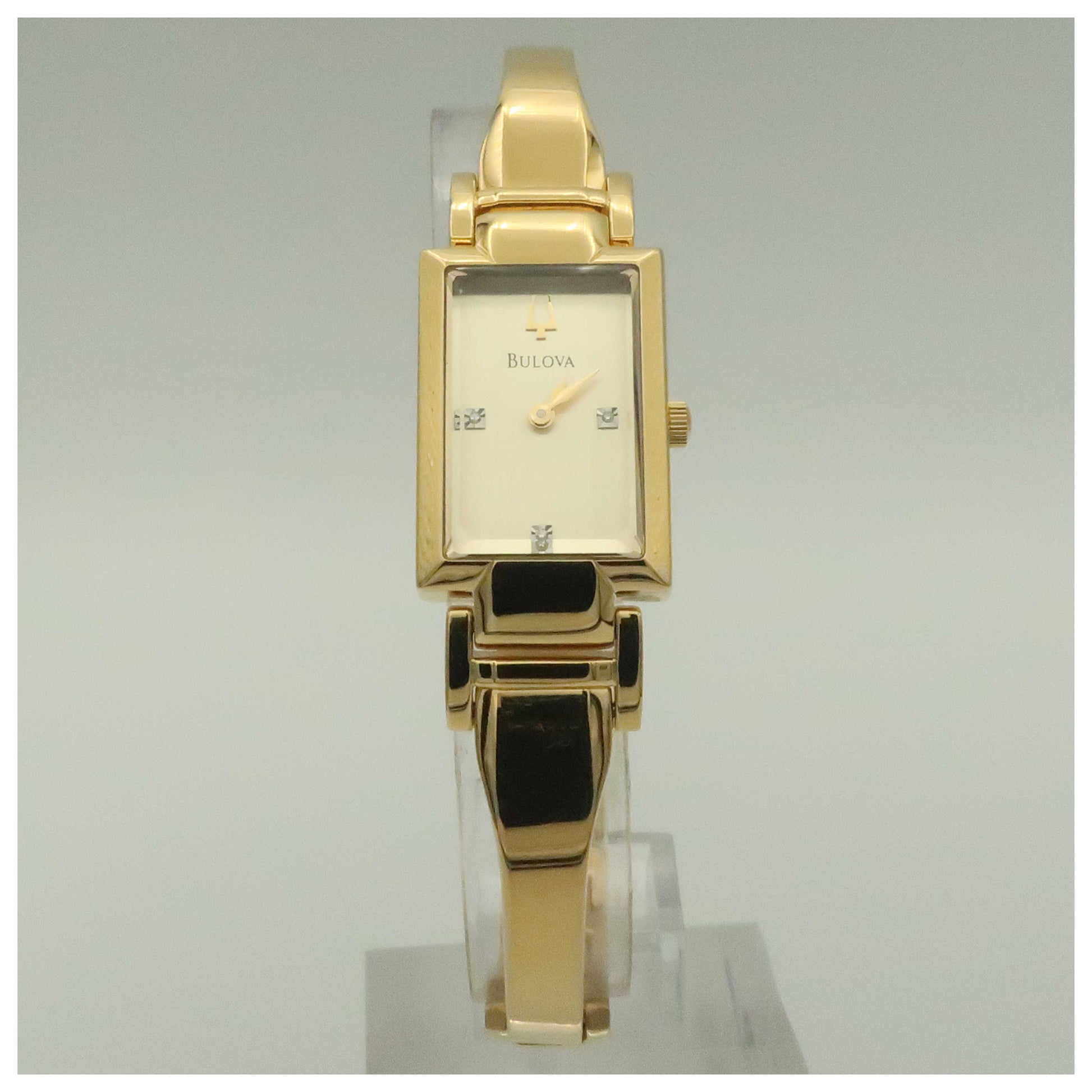 Front view of Bulova Diamonds Women's Quartz Watch 97P104-PO