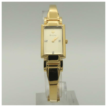 Front view of Bulova Diamonds Women's Quartz Watch 97P104-PO