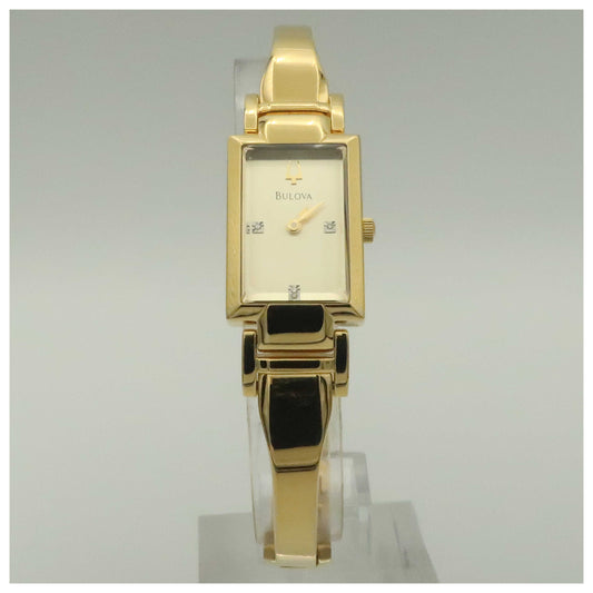 Front view of Bulova Diamonds Women's Quartz Watch 97P104-PO