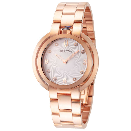 Front view of Bulova Rubaiyat Women's Quartz Watch 97P130