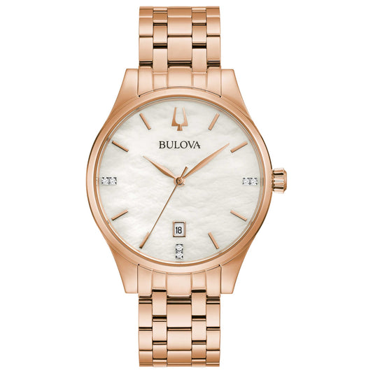 Front view of Bulova Classic Women's Quartz Watch 97P152