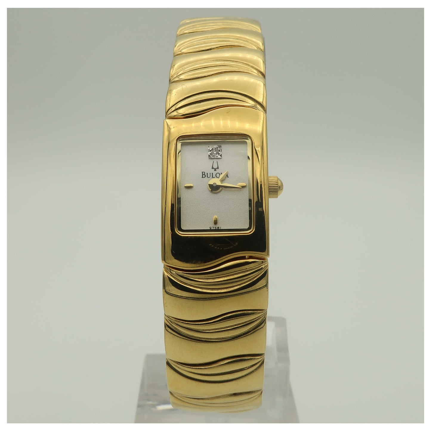 Front view of Bulova Dress Women's Swiss Quartz (Battery-Powered) Watch 97S81-PO