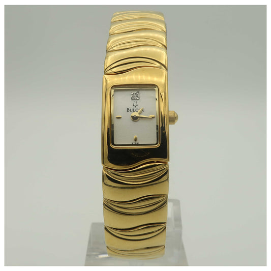 Front view of Bulova Dress Women's Swiss Quartz (Battery-Powered) Watch 97S81-PO