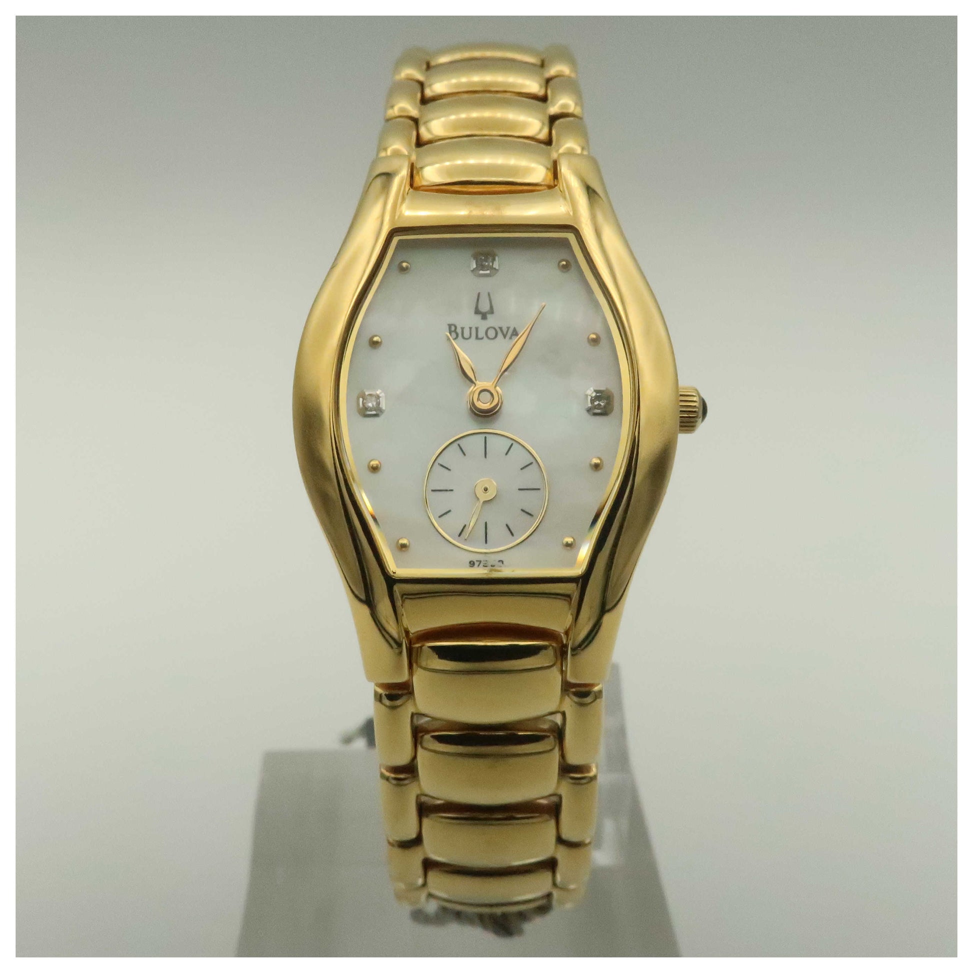 Front view of Bulova Dress Women's Quartz Watch 97S98-PO