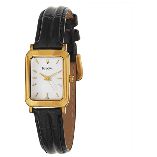 Front view of Bulova Strap Women's Japanese Quartz (Battery-Powered) Watch 97T43