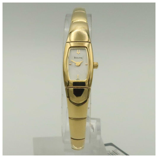 Front view of Bulova Bangle Women's Quartz Watch 97V01-PO