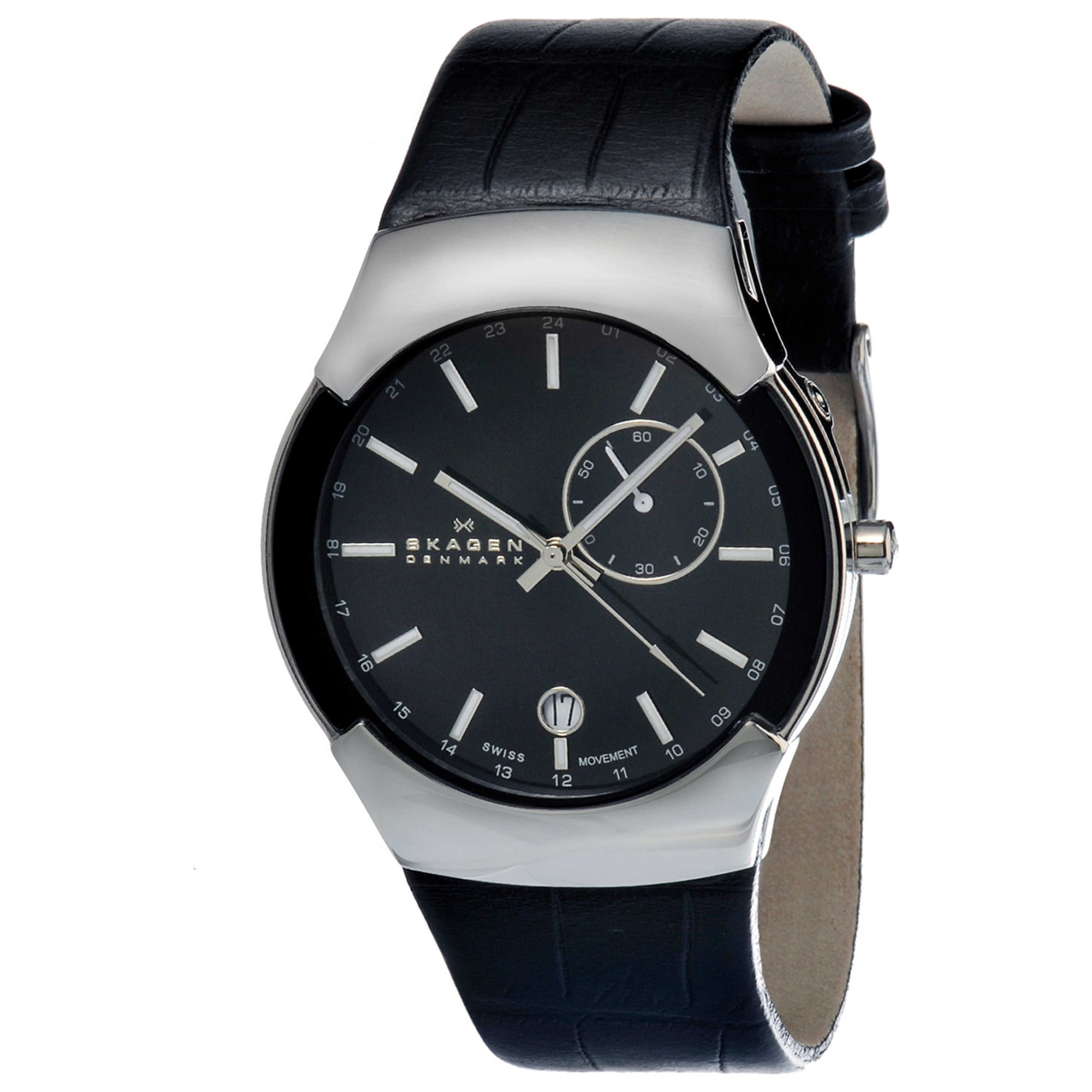 Front view of Skagen Black Label Men's Swiss Quartz (Battery-Powered) Watch 983XLSLB