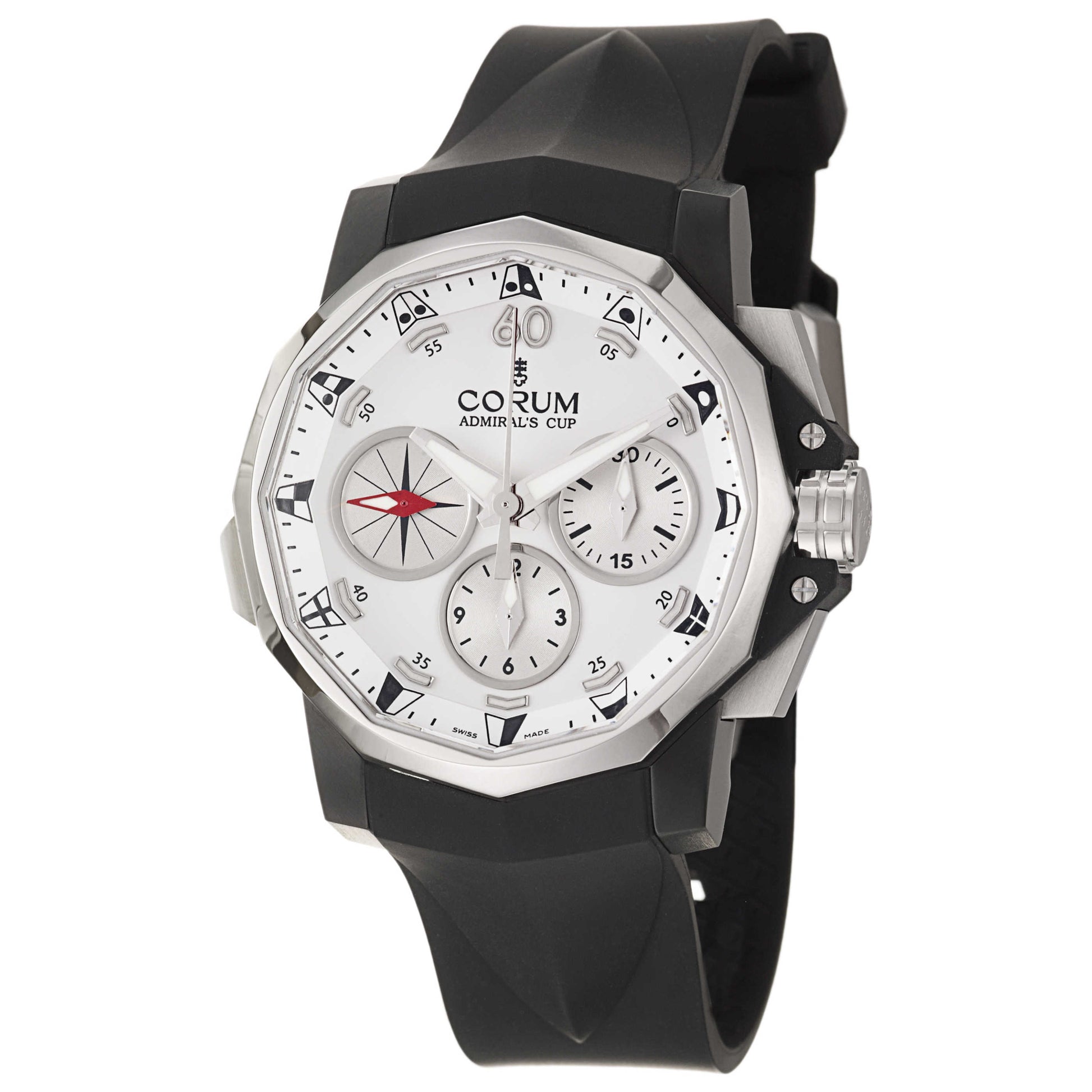 Front view of Corum Admiral's Cup Men's Automatic Watch 986-591-98-F371-AA52