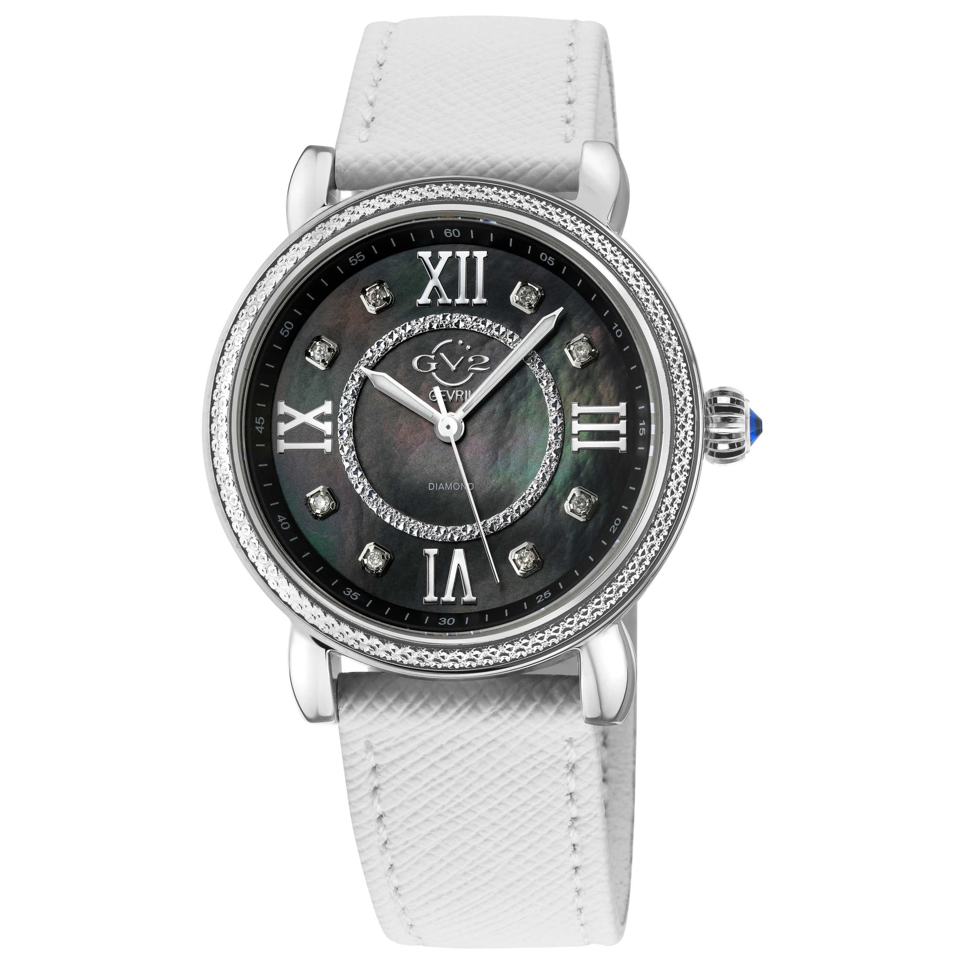 Front view of GV2 by Gevril Marsala Diamond Women's Quartz Watch 9861-V1