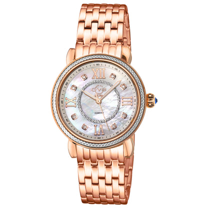 Front view of GV2 by Gevril Marsala Diamond Women's Quartz Watch 9863B